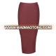 2018 Promotion Brown Midi Open Side High Quality Bandage Skirt